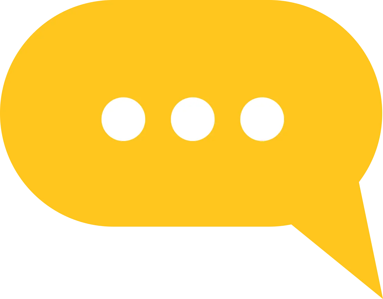 3D Yellow Speech Bubble With Dots | Evonix Pune